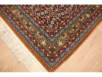 Persian carpet Ghom virgin wool 206x135 cm Blue