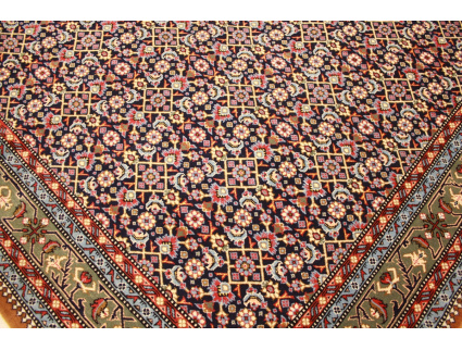 Persian carpet Ghom virgin wool 206x135 cm Blue