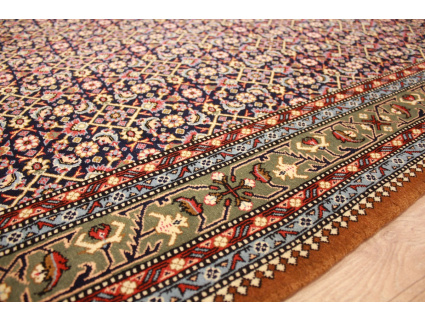 Persian carpet Ghom virgin wool 206x135 cm Blue