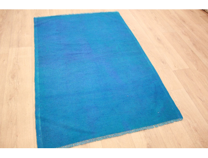 Modern Vintage Kelim overdyed 148x100 cm Blue