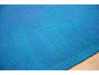 Kelim Vintage overdyed aus reiner Wolle 148x100 cm Blau