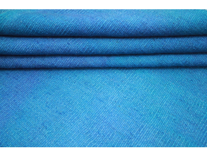 Kelim Vintage overdyed aus reiner Wolle 148x100 cm Blau