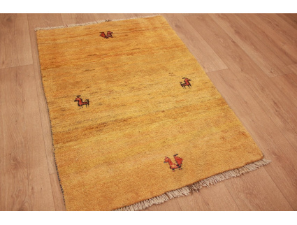 Nomadic Persian carpet Gabbeh wool carpet 111x79 cm