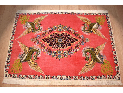 Fine Persian carpet Ghom Wool carpet 97x67 cm