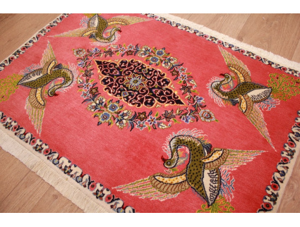 Fine Persian carpet Ghom Wool carpet 97x67 cm