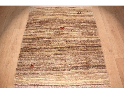 Perser Teppich Gabbeh reiner wollteppich 133x109 cm