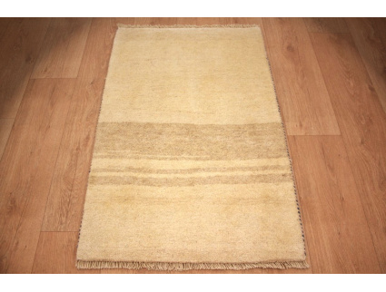 Perserteppich Gabbeh wollteppich 95x61 cm Beige