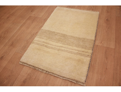 Perserteppich Gabbeh wollteppich 95x61 cm Beige