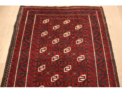 Persian carpet Baluch virgin wool 153x80 cm Red