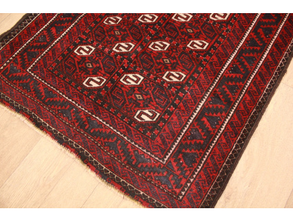 Persian carpet Baluch virgin wool 153x80 cm Red