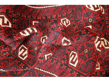 Persian carpet Baluch virgin wool 153x80 cm Red