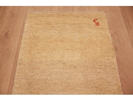 Perserteppich Gabbeh wollteppich 91x62 cm Beige