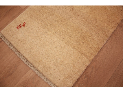 Perserteppich Gabbeh wollteppich 91x62 cm Beige