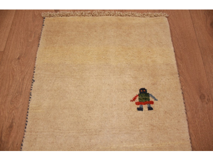 Nomadic Persian carpet Gabbeh wool carpet 80x52 cm