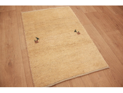 Nomadic Persian carpet Gabbeh wool carpet 87x60 cm