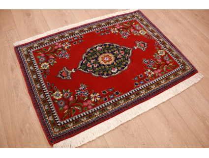 Fine Persian carpet Ghom Wool carpet 95x66 cm