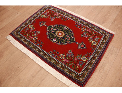 Fine Persian carpet Ghom Wool carpet 95x66 cm