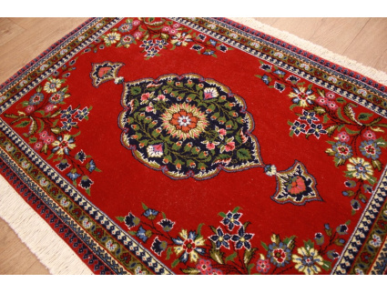 Fine Persian carpet Ghom Wool carpet 95x66 cm