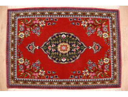 Fine Persian carpet Ghom Wool carpet 95x66 cm