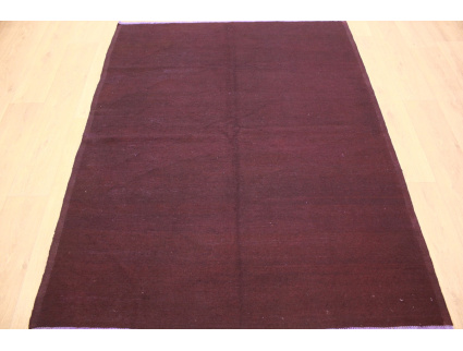 Vintage carpet modern overdyed used look Purple 202x158 cm Kelim