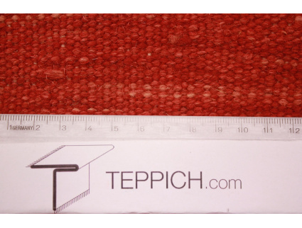 Vintage carpet modern used look overdyed Red 290x199 cm Kelim