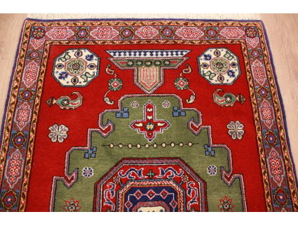 Perser Teppich Ghom Wollteppich 124x83 cm Rot