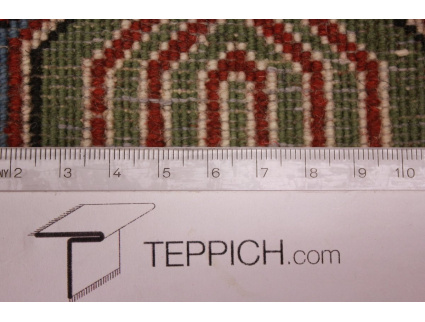 Perser Teppich Ghom Wollteppich 124x83 cm Rot