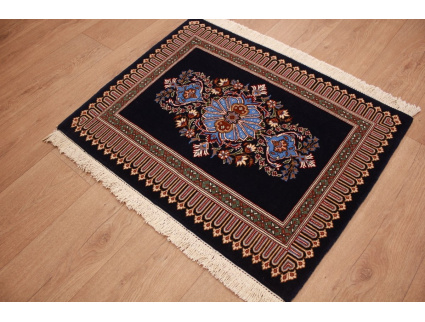 Fine Persian carpet Ghom Wool carpet 88x70 cm