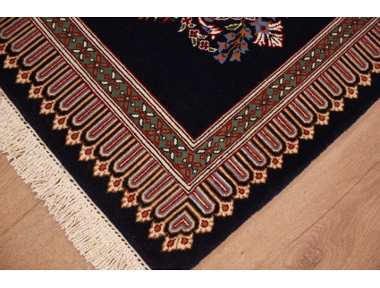 Fine Persian carpet Ghom Wool carpet 88x70 cm