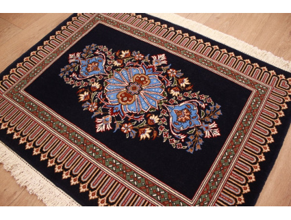 Fine Persian carpet Ghom Wool carpet 88x70 cm