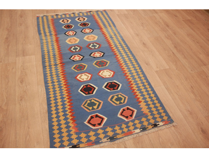 Orientteppich Kelim wollteppich 195x102 cm Kilim