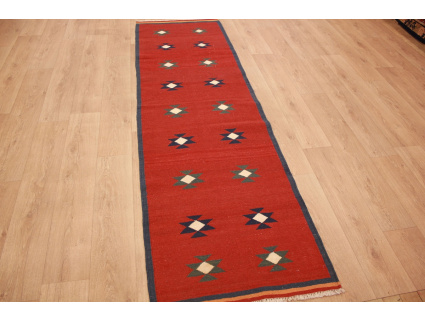 STOCK SALE Kelim runner oriental carpet modern 283x83 cm