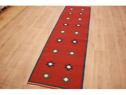 STOCK SALE Kelim runner oriental carpet modern 283x83 cm