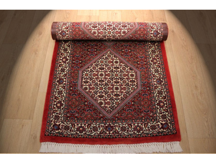 Persian carpet "Bidjar" Runner virgin wool with Silk 202x88 cm