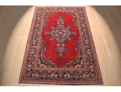 Semiantic Persian carpet Kashan 210x140 cm Red