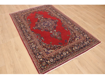 Semiantic Persian carpet Kashan 210x140 cm Red