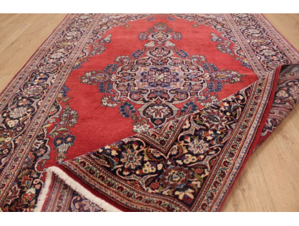 Semiantic Persian carpet Kashan 210x140 cm Red