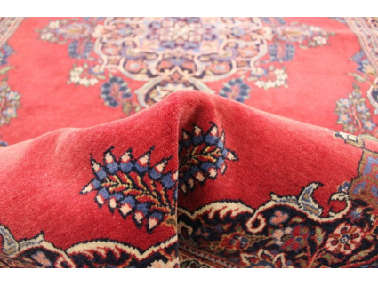 Semiantic Persian carpet Kashan 210x140 cm Red