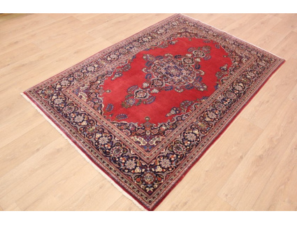 Semiantic Persian carpet Kashan 210x140 cm Red