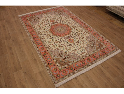 Perserteppich Täbriz mit Seide 306x200 cm beige 