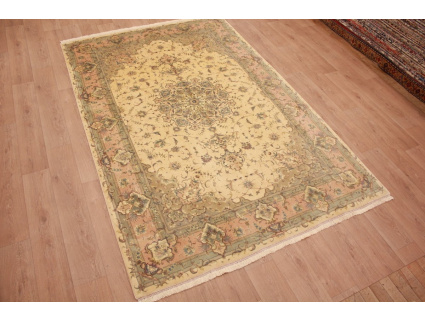 Persian carpet Tabriz  with silk 307x200 cm Beige