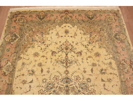 Persian carpet Tabriz  with silk 307x200 cm Beige