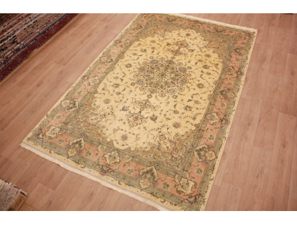 Persian carpet Tabriz  with silk 307x200 cm Beige