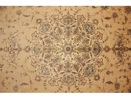 Persian carpet Tabriz  with silk 307x200 cm Beige