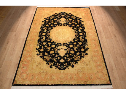 Perserteppich "Tabriz" mit Seide 295x205 cm Schwarz