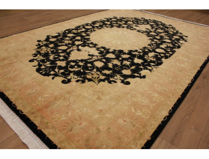 Perserteppich "Tabriz" mit Seide 295x205 cm Schwarz