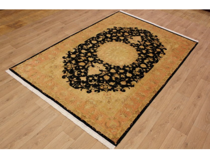 Perserteppich "Tabriz" mit Seide 295x205 cm Schwarz