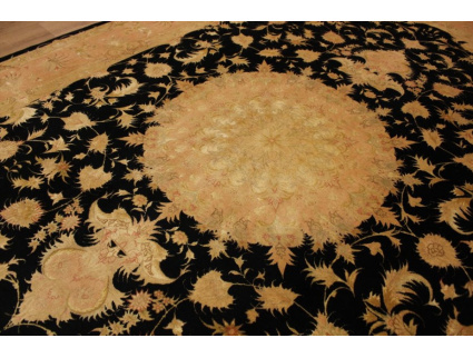 Perserteppich "Tabriz" mit Seide 295x205 cm Schwarz