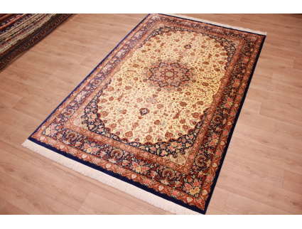 Persian carpet Ghom pure silk 299x196 cm Gold