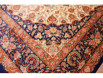 Persian carpet Ghom pure silk 299x196 cm Gold